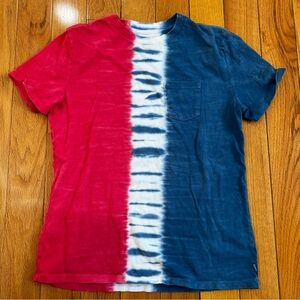 Red and Blue Tie-Dye T-Shirt
